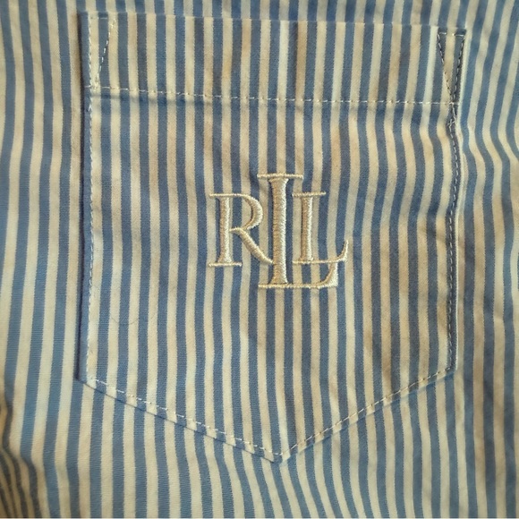 Lauren Ralph Lauren striped cotton poplin sleep shirt, Size 2X, 100% Cotton - Picture 13 of 16